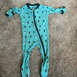 Kicker pants Christmas lights pajamas